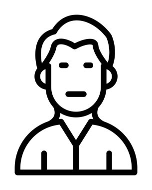 Avatar man simgesi, vektör tasarımı