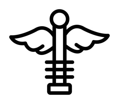 Tıbbi bir ikon. Web için basit hastane simgesi çizimi