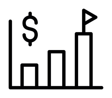 büyüme vektörü ince çizgi simgesi