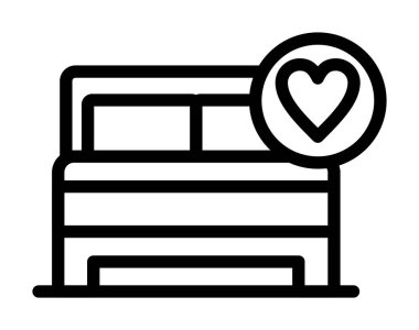 Kalp ikon vektörlü kalp. izole edilmiş sınır sembolü çizimi