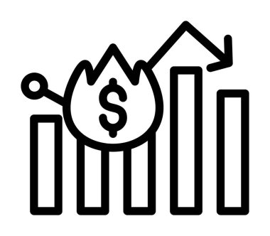 Doları vektör satırı simgesi