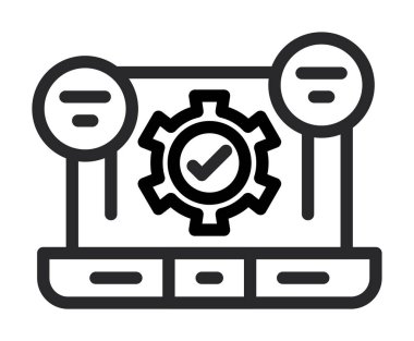 Bir dişli simgesini vektör çizim