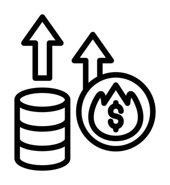 Dolar simgesi vektörü. İnce çizgi işareti. İzole edilmiş kontür sembolü gösterimi