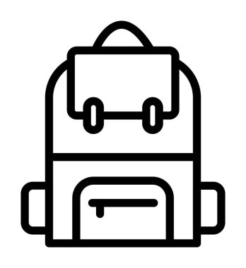 Okul çantası simgesi, taslak biçimi