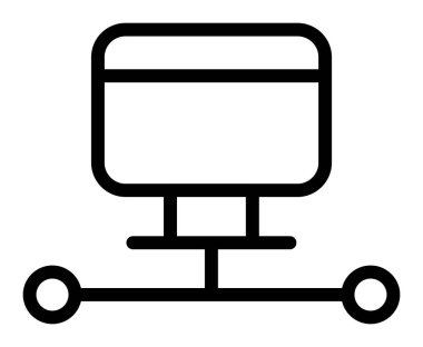 Araba motoru simgesi ana hat vektörü. otomatik servis