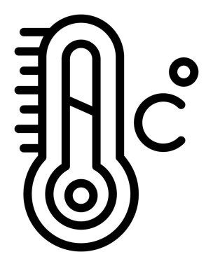 sıcaklık simgesi. Beyaz arkaplanda izole edilmiş web tasarımı için özet sıcaklık vektörü simgesi