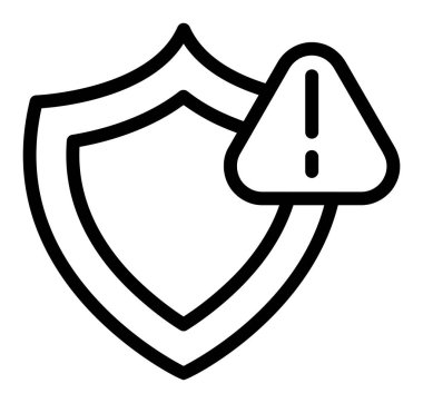 Kalkan simgesi vektör ana hatlarını koru