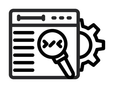 Arama motoru optimizasyon çizgisi vektör çizimi