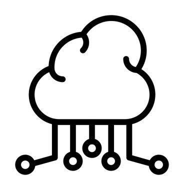 bulut hesaplama simgesi, vektör illüstrasyonu