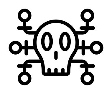 kurukafa vektörü ince çizgi simgesi