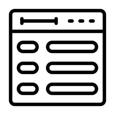 web page icon, outline style