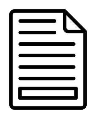 Not simgesi, vektör illüstrasyonlu belge