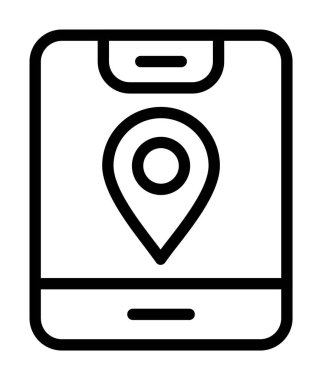 konum haritası simgesi, vektör illüstrasyonu