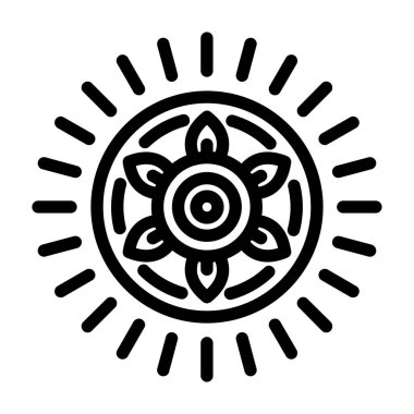 Güneş Simgesi Vektör illüstrasyonu