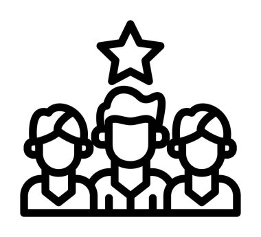 Grup insanlar simgesi, vektör çizim