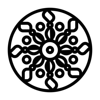 Kelt süs simgesi. Beyaz arkaplanda izole edilmiş web tasarımı için geleneksel Hint vektör simgesi