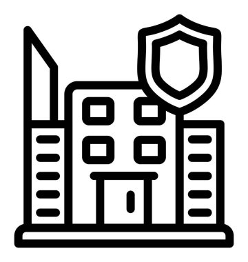 bina simgesi, vektör illüstrasyonu