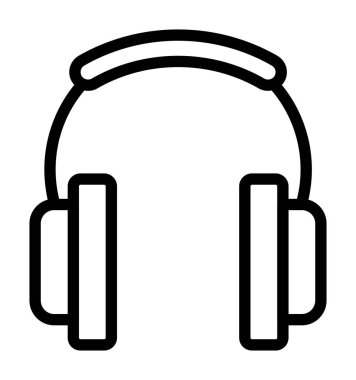 Kulaklık. Web simgesi basit illüstrasyon