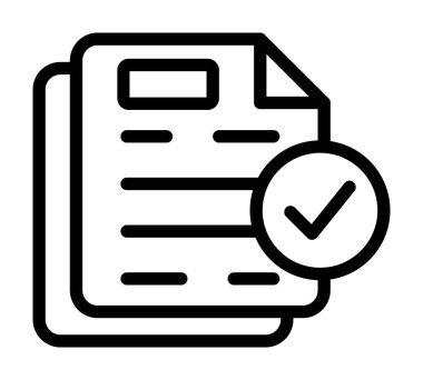 Tik vektör illüstrasyon dizaynlı kontrol listesi