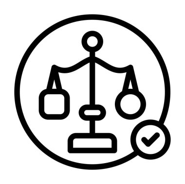 Adalet simgesinin vektör illüstrasyonu