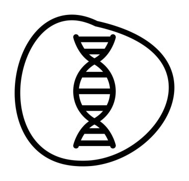 DNA vektörü ince çizgi simgesi