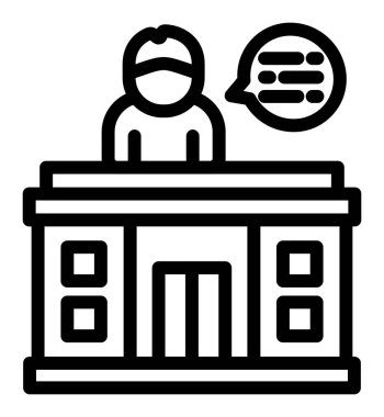 istemci simgesi ana hatları vektörü. Müşteri servisi. Müşteri hizmetleri