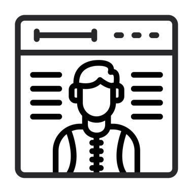 Çevrimiçi eğitim simgesi, özet biçimi