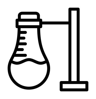 Bilim ve teknoloji çizgi vektör simgesi.
