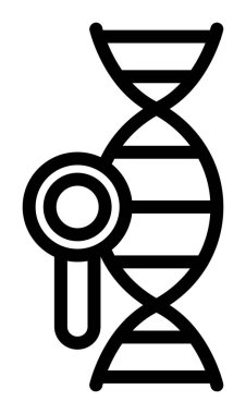 DNA araştırma çizgisi simgesi, tasarım biçimi