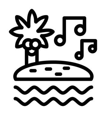 Müzik. Web simgesi vektör illüstrasyonu