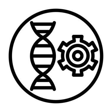 DNA simgesi vektör çizimi çizimi