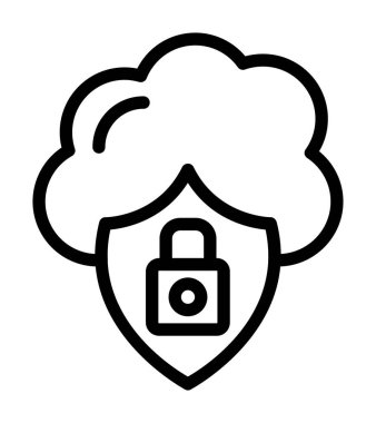 güvenli ince satırı simgesi