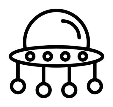 Ufo simgesi, vektör illüstrasyonu