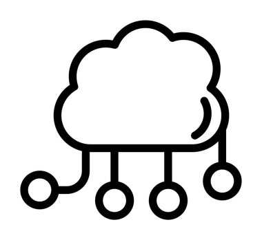 bulut hesaplama vektörü simgesi