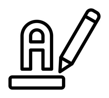 Okul. Web simgesi vektör illüstrasyonu