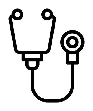 Tıbbi steteskop simgesi, özet biçimi