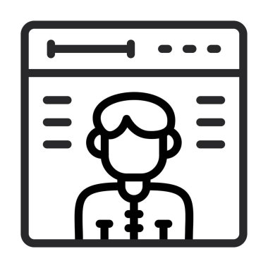 Online öğrenme simgesi. Beyaz arkaplanda izole edilmiş web tasarımı için çevrimiçi öğrenme vektörü simgesi