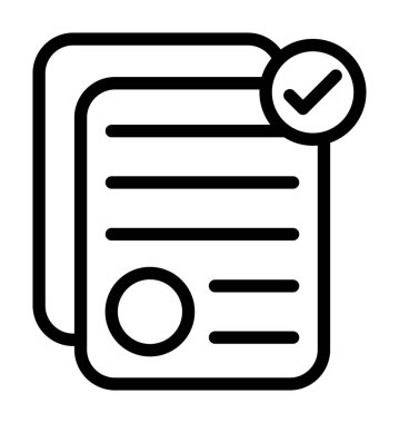 Kontrol listesi simgesi vektör illüstrasyonu