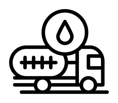 Petrol tankı ikonu ana hat vektörü. Araba deposu. benzin pompası