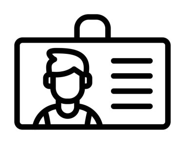 Erkek öğrenci ikonu ana hatları vektörü. Öğrenci işi. öğrenci