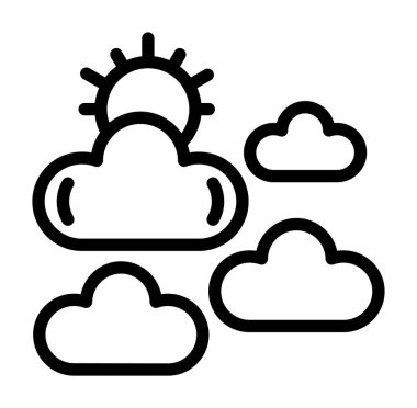Bulut simgesi vektör illüstrasyonu