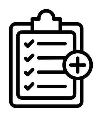 kontrol listesi simgesi vektör çizelgesi çizimi