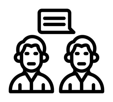 iki işadamı simgesi vektör çizimi