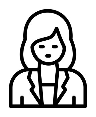 kadın simgesi, vektör illüstrasyonu