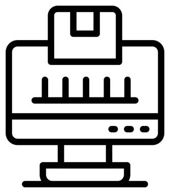 Bilgisayar simgesi. beyaz arkaplanda izole edilmiş web tasarımı için ana bilgisayar vektör simgesi