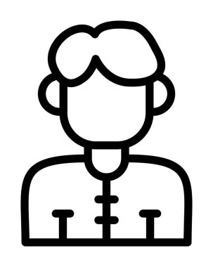 Bir insan simgesi ile Avatar Adam. vektör çizimi tasarımı