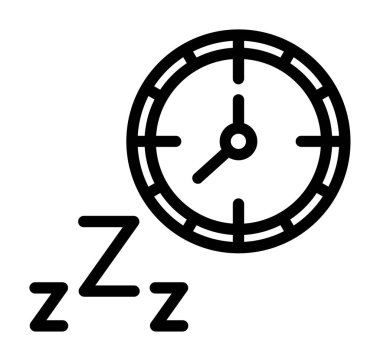 Alarm saat simgesi ana hat vektörü. Çalar saat. Alarm saati