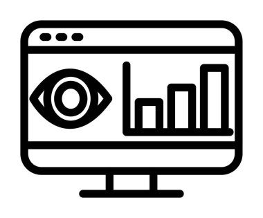 vektör ince çizgi simgesini izle