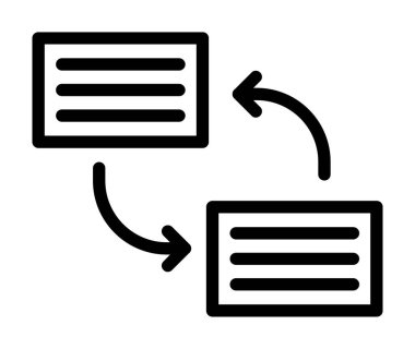 dosya vektör simgesi, basit siyah beyaz resim
