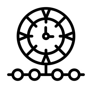 saat vektör çizgisi simgesi